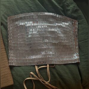 DISCO BALL STRAPLESS TOP